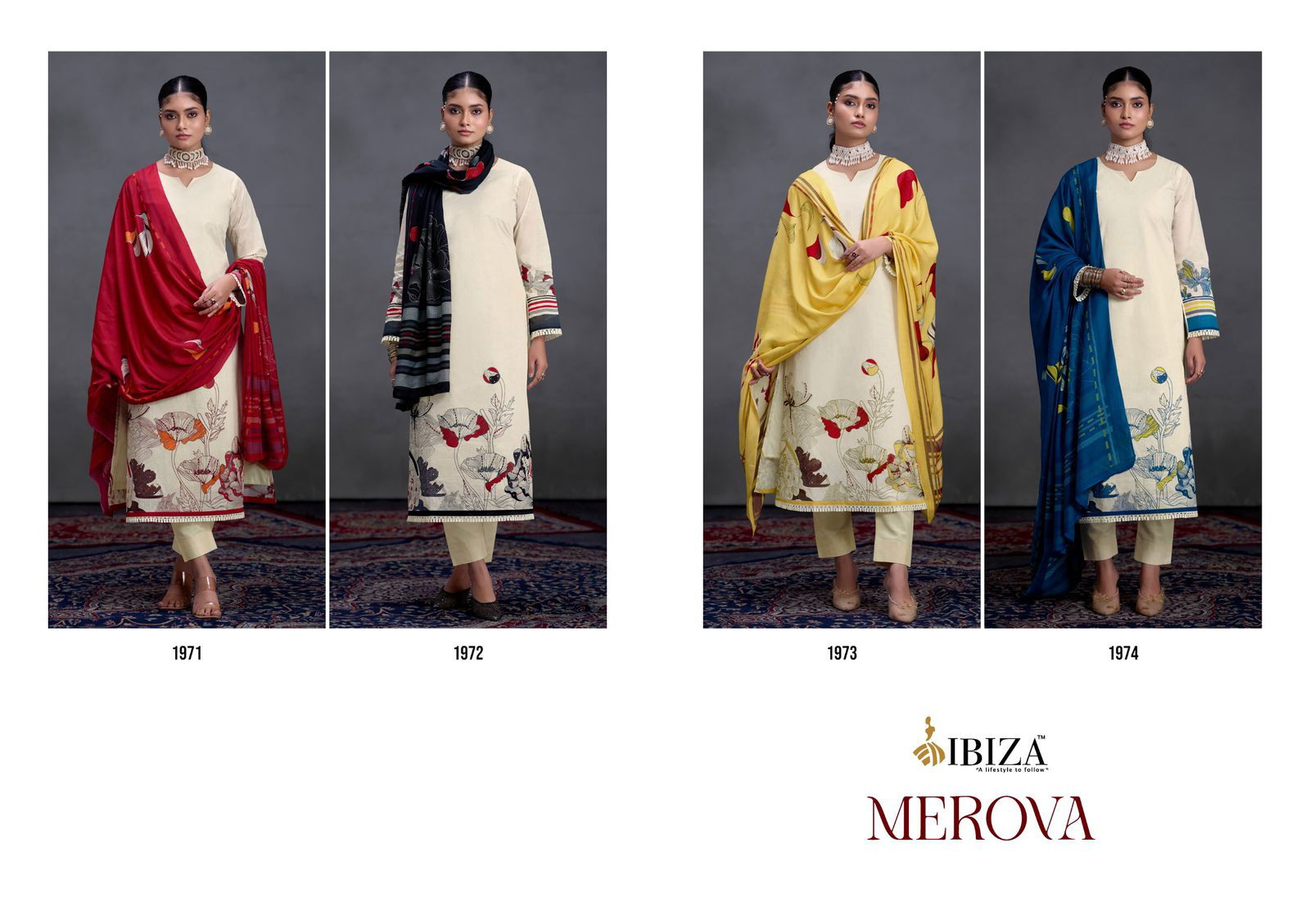 Merova By Ibiza Orgendi Digital Printed Salwar Kameez Suppliers In India